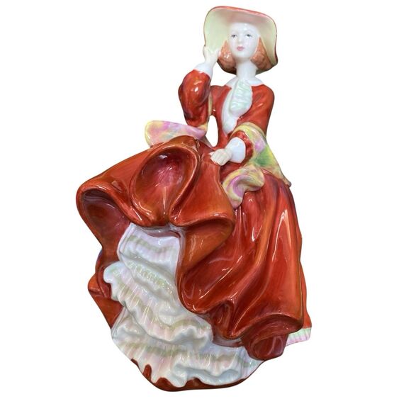 ROYAL DOULTON ENGLAND TOP OF THE HILL Vtg FIGURINE PRETTY LADIES 6.5” - Picture 1 of 8